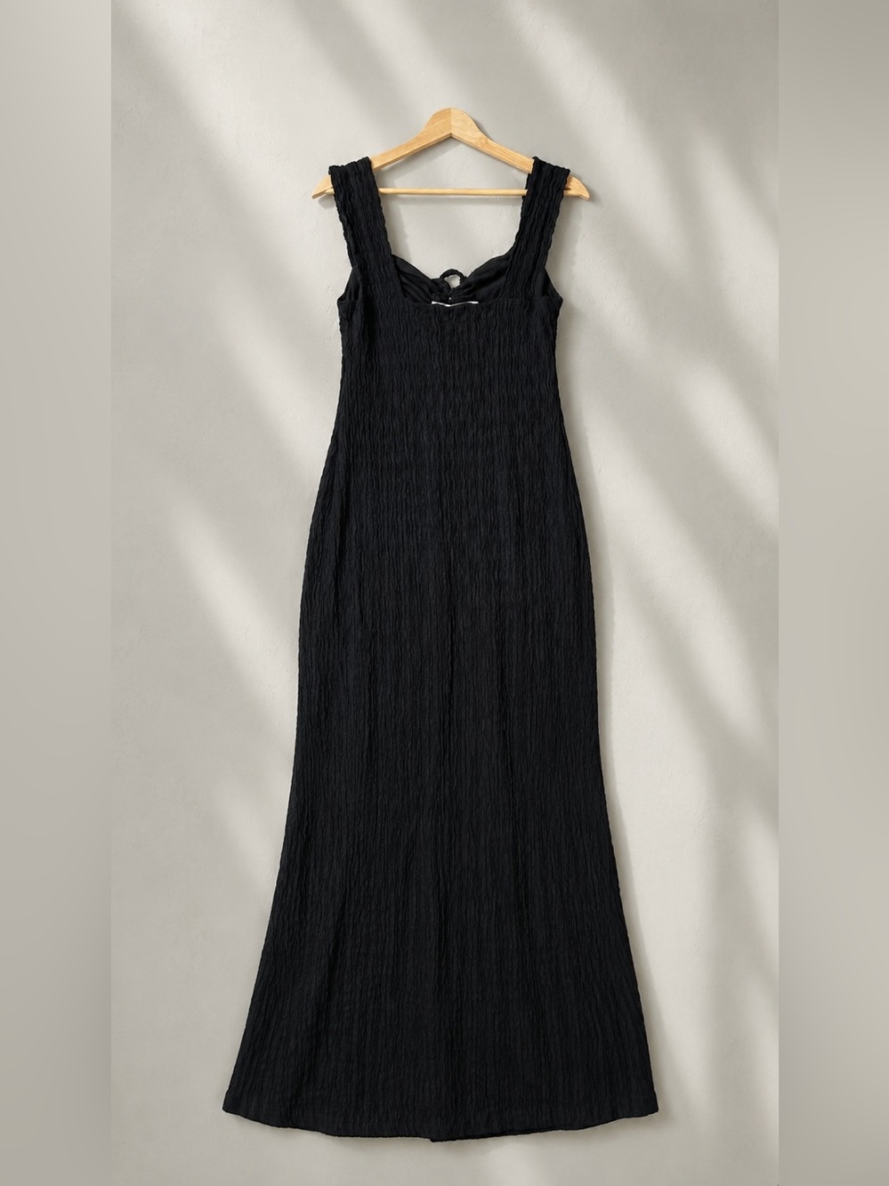 🌴FREE PEOPLE (FP BEACH) Eleni Bodycon Stretch Maxi Dress in Black - Size Small - Picture 4 of 10